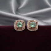 (DCE014) Elegant rose gold stud AD earrings