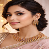 (PA002) Elegant gold gemstone jewelry set NECKLECE