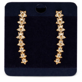 (DCE012) Elegant gold drop AD earrings in a box