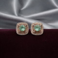 (DCE014) Elegant rose gold stud AD earrings