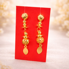 VJ047  Elegant gold dangle earrings