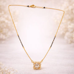 VJ036 Western Elegant mangalsutra with cubic zirconia pendant