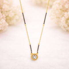 VJ036 WESTERN Elegant  gold mangalsutra with cubic zirconia