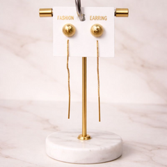 VJ054 Elegant gold threader earrings (Sui Dhaga)