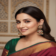 VJ016 Ornate jhumka earrings
