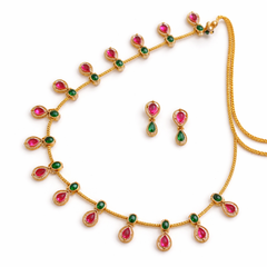 (TJ015) Elegant Indian necklace and earrings set