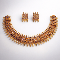 (PA002) Elegant gold gemstone jewelry set NECKLECE