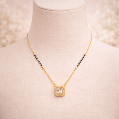 VJ036 Western Elegant mangalsutra with cubic zirconia pendant