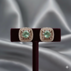 (DCE014) Elegant rose gold stud AD earrings