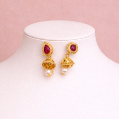 (TJ012) Traditional South Indian gold jewelry set