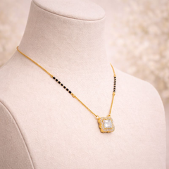 VJ036 Western Elegant mangalsutra with cubic zirconia pendant