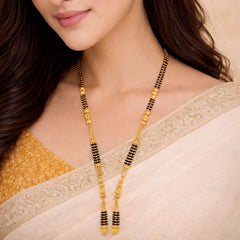 (PA017)Classic Temple Design Multi-String Mangalsutra Necklaces L(36) inch