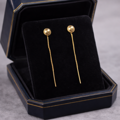 VJ054 Elegant gold threader earrings (Sui Dhaga)