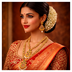 Luxurious Indian bridal jewelry set